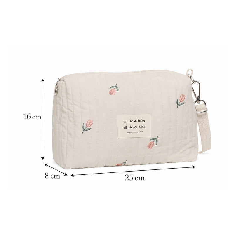Dimension du sac à langer bébé fleuri