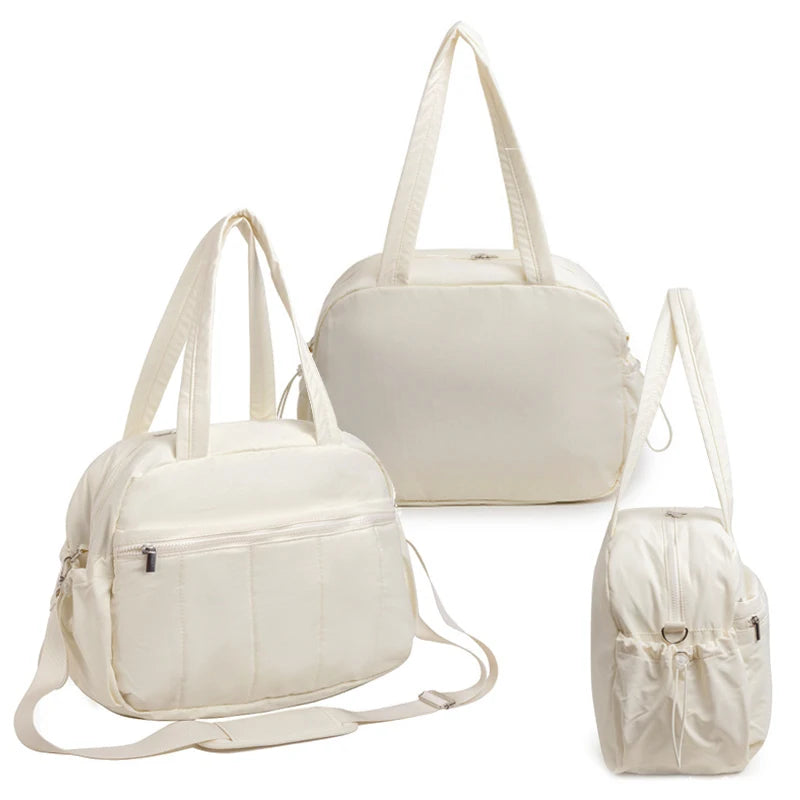 Grand sac à langer mixte beige différents angles