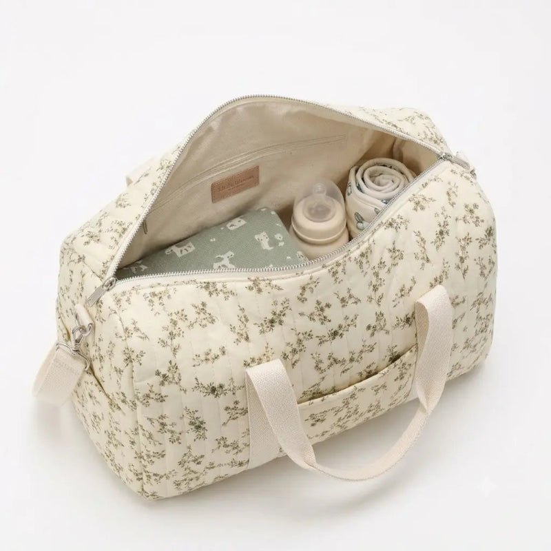 Intérieur du sac à langer fleuris