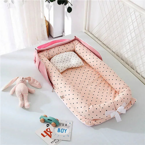 Matelas à langer mixte à petit point rose