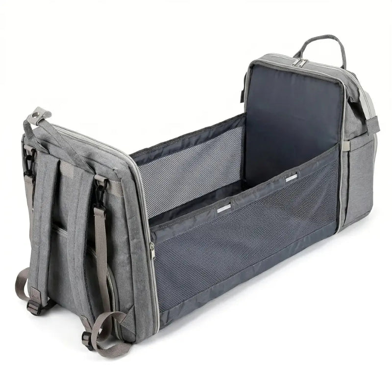 Ouverture lit du sac à langer 3 en 1 gris