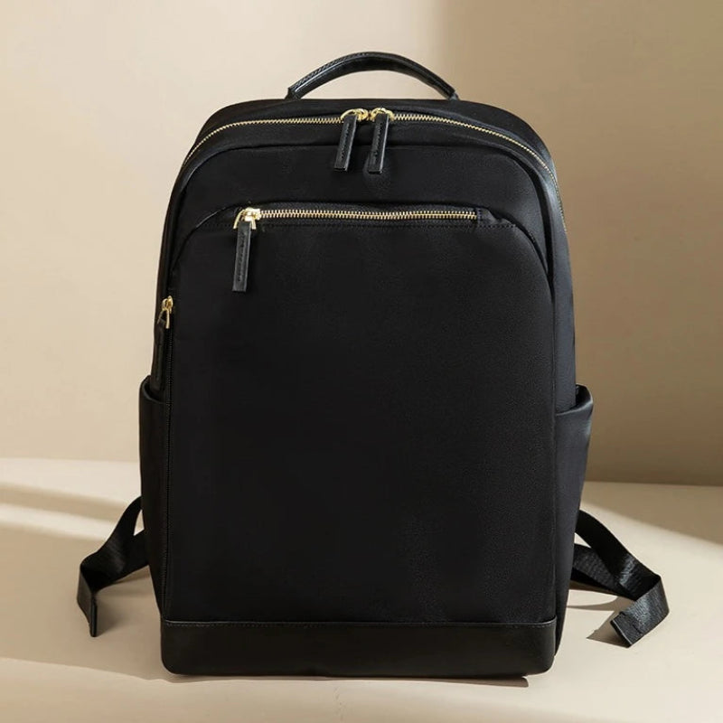 Sac à dos à langer bébé noir de face
