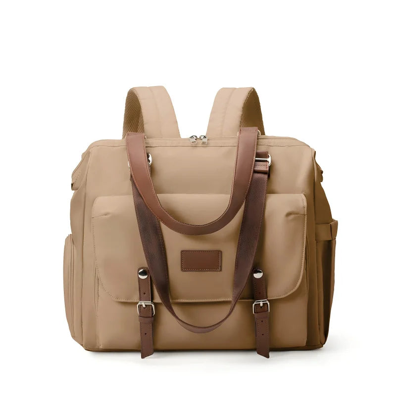 Sac à dos à langer marron