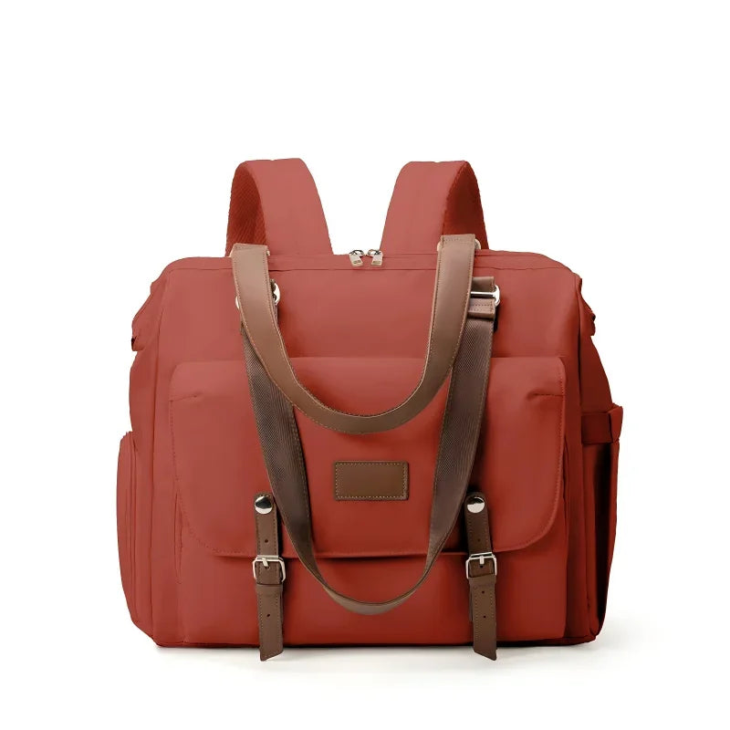Sac à dos à langer rouge
