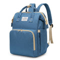 Sac à langer 3 en 1 bleu sur fond blanc