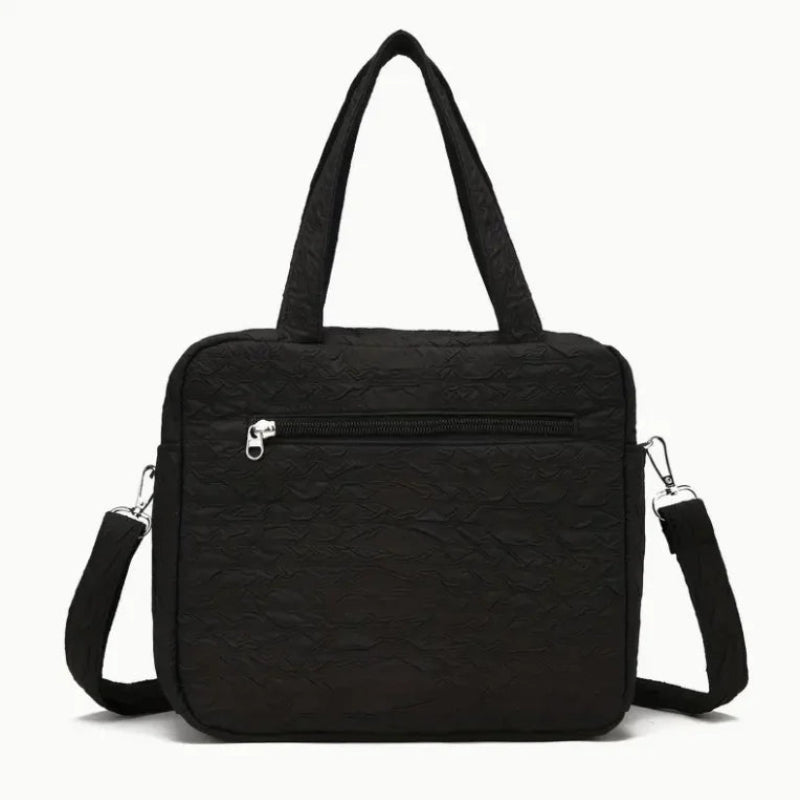 Sac à langer avec bandoulière noir de dos