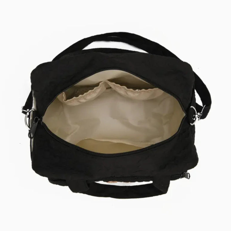 Sac à langer avec bandoulière noir intérieur