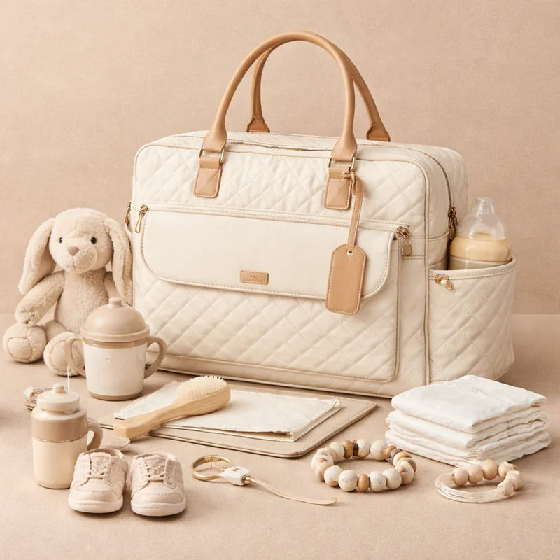 Sac à langer bébé avec des accessoires bébé