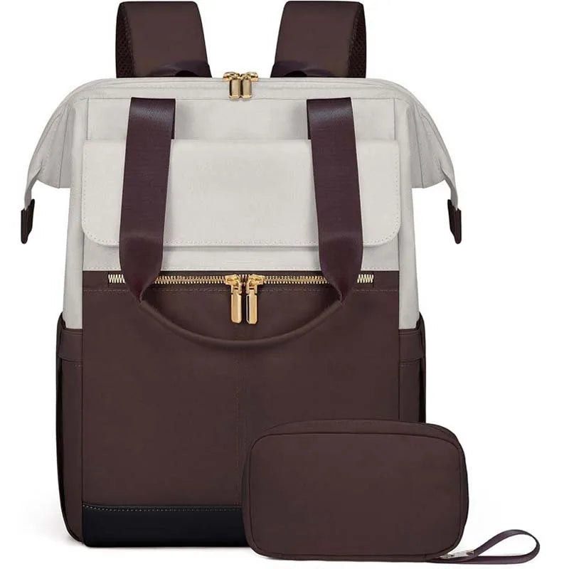 Sac à langer à dos marron