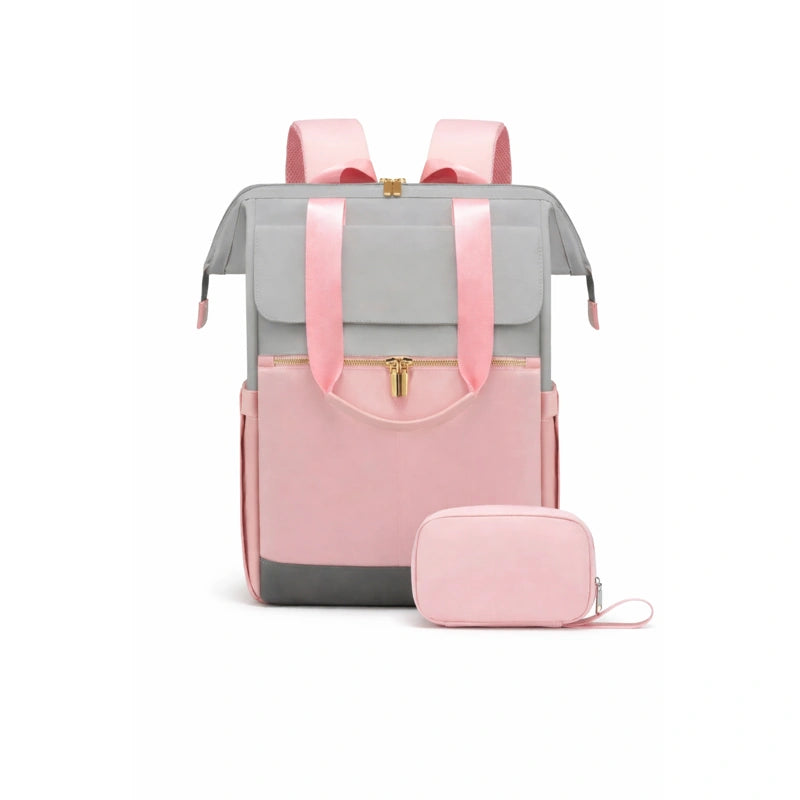 Sac a langer a dos rose