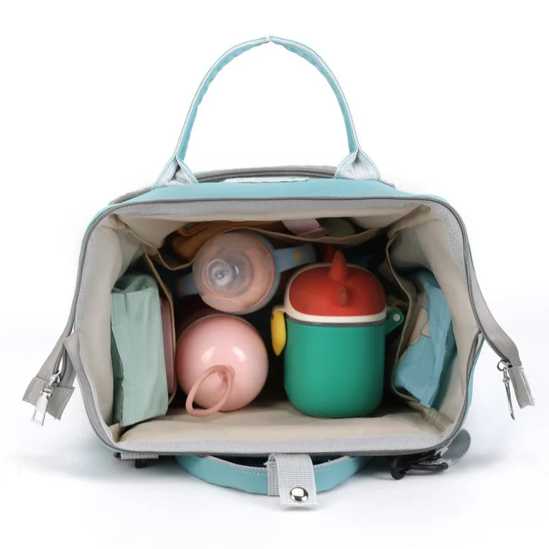 Sac à langer oursons bleu intérieur