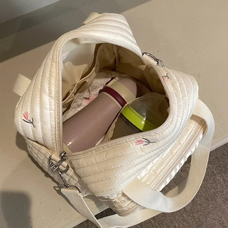 Sac à langer petit à motif fleur intérieur