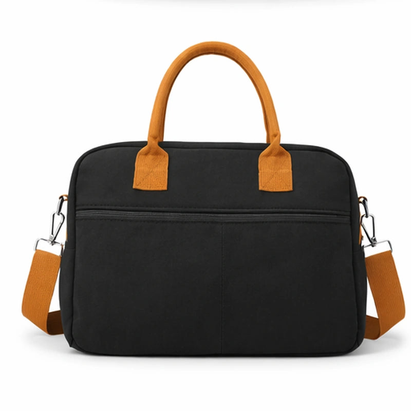 Sac à langer pratique noir de dos