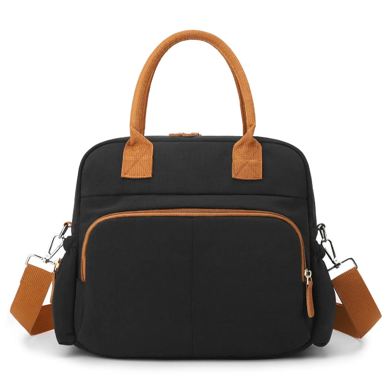 Sac à langer pratique noir de face
