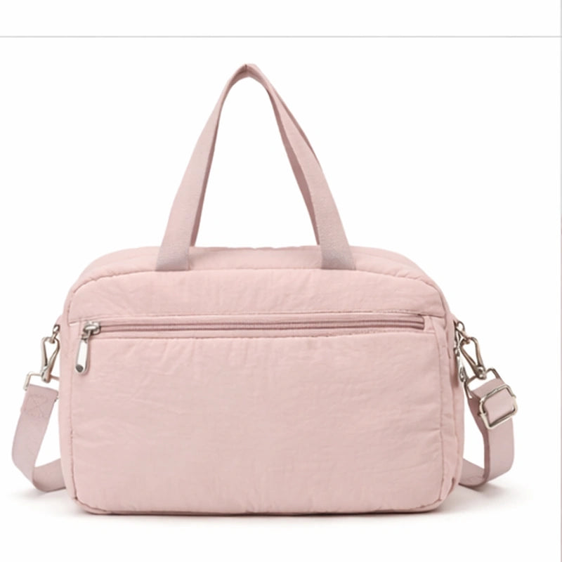 Sac à langer rose poudré​ de dos