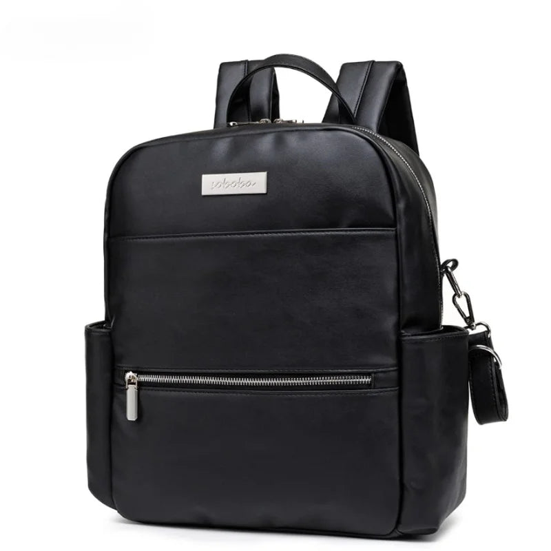 Sac à dos à langer imperméable noir