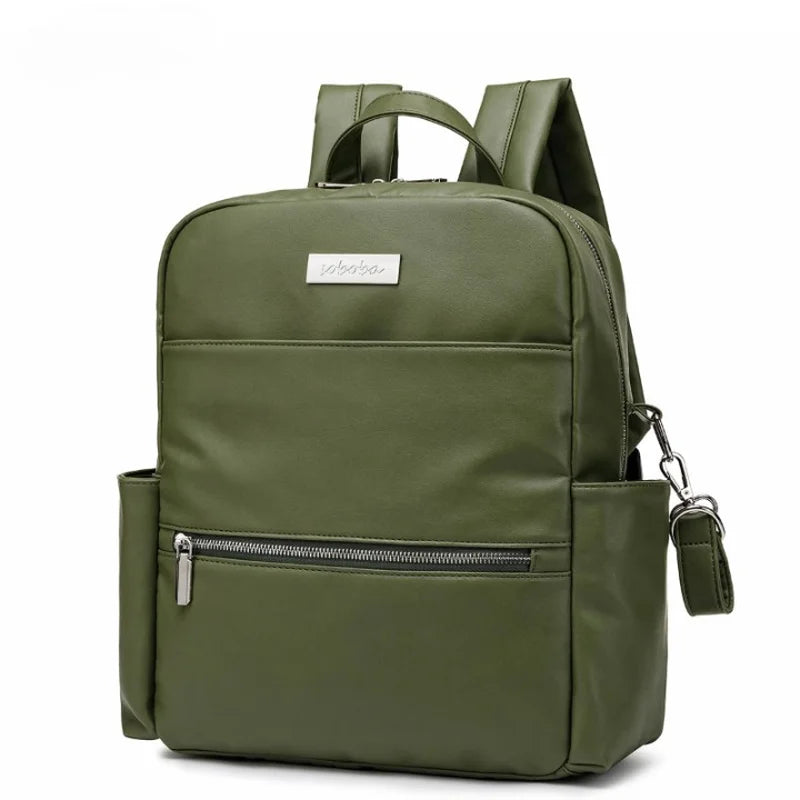 Sac à dos à langer imperméable vert