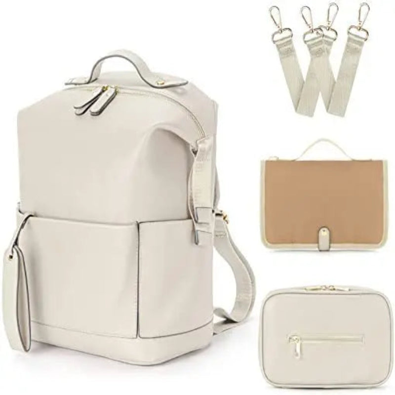 Sac à langer cuir blanc