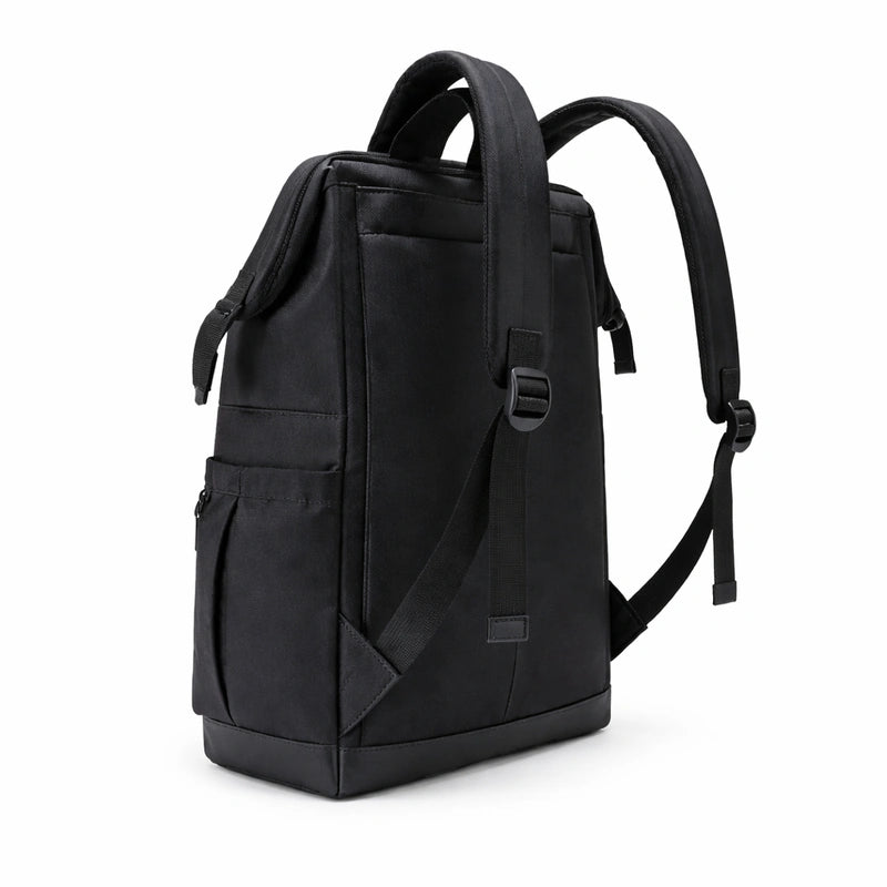Sac à langer sac a dos noir de profil